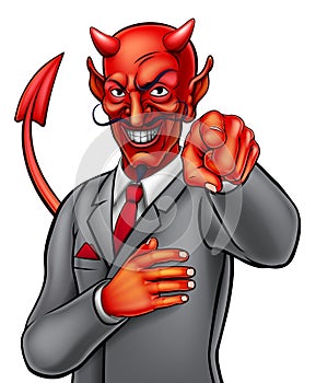 Cartoon Devil Businessman