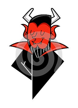 Cartoon devil, vector illustration