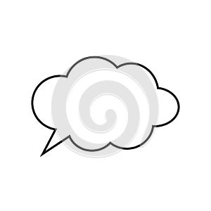 Cartoon dialogs cloud line vector, thinking cloud icon image