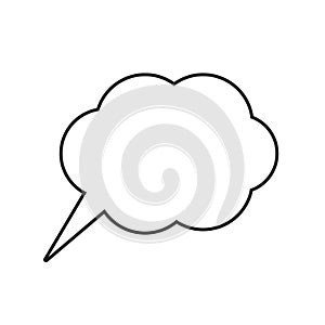 Cartoon dialogs cloud line vector, thinking cloud icon image