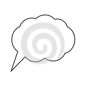 Cartoon dialogs cloud line vector, thinking cloud icon image