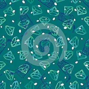 Cartoon diamonds seamless cocktails pattern for wrapping paper and fabrics