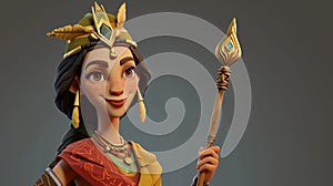 Cartoon digital avatar of Mythical Maven an expert in mythology and folklore, with a vast knowledge of magical creatures