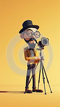 Cartoon digital avatars of The Artistic Cinematographer A filmmaker with a keen eye for composition and aesthetics photo