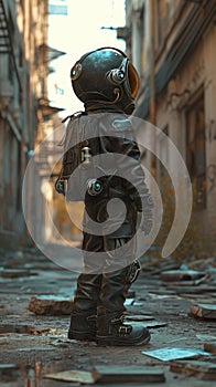 Cartoon digital avatars of CityCrawler Dressed in allblack and sporting a backpack full of exploration gear, CityCrawler