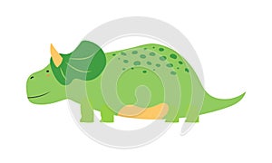 Cartoon dinosaur, cute dino, animal character vector icon, baby funny illustration