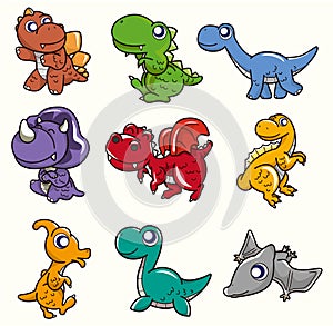 Cartoon dinosaur icon