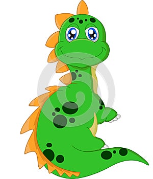 Cartoon dinosaur posing