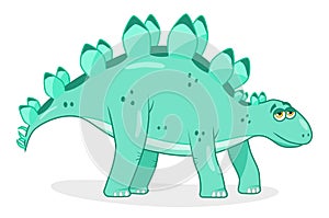 Cartoon dinosaur stegosaurus