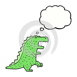 cartoon dinosaur with thought bubble