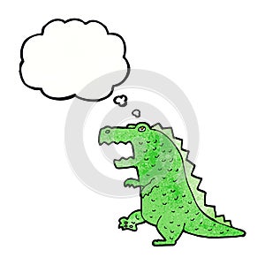 cartoon dinosaur with thought bubble