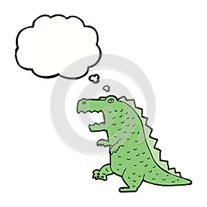 cartoon dinosaur with thought bubble