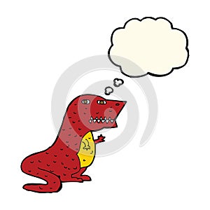 cartoon dinosaur with thought bubble