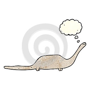 cartoon dinosaur with thought bubble