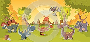 Cartoon dinosaurs. photo