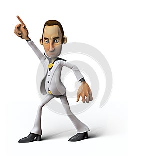 Cartoon Disco Dancing Man photo