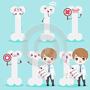 Cartoon doctor with bone