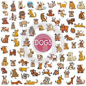 Cartoon dog characters big set