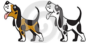 Cartoon dog logo side view