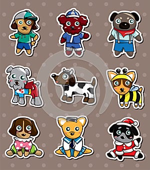 Cartoon dog stickers