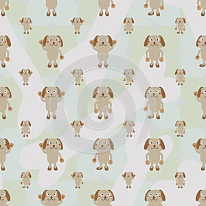 Cartoon dog symmetry bone seamless pattern photo