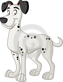 Cartoon dog. Vector illustration of funny happy animal.