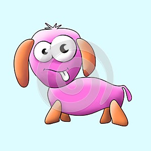 Cartoon dog vector image