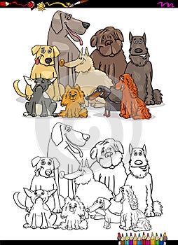 Cartoon dogs coloring book