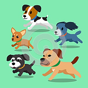 Cartoon dogs running