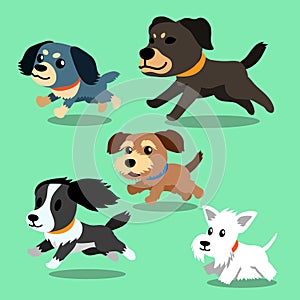 Cartoon dogs running