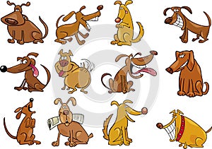 Cartoon dogs set