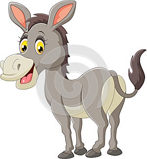 Cartoon donkey happy