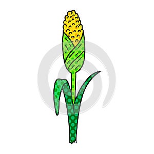 cartoon doodle of fresh corn on the cob