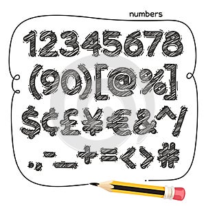 Cartoon Doodle Numbers