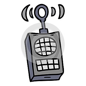 cartoon doodle of a walkie talkie