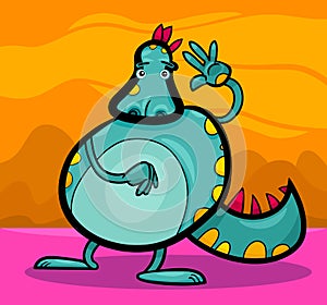 Cartoon dragon funny fantasy creature