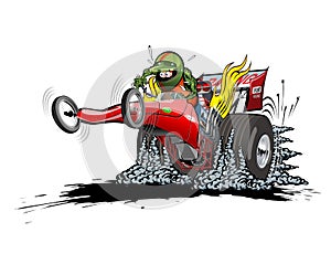 Cartoon dragster