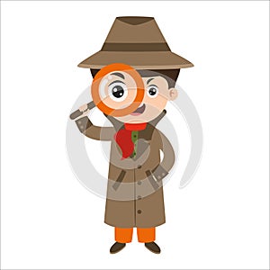 Cartoon Drawing Of A Detective