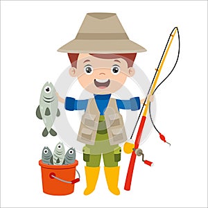 Cartoon Drawing Of A Fisher