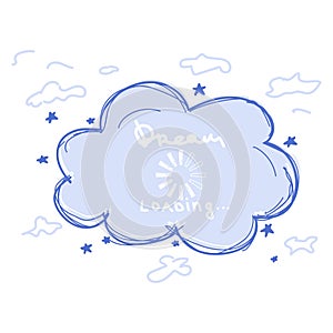 Cartoon dream cloud