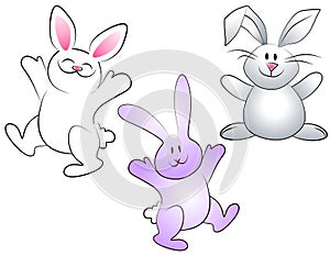 Cartoon Easter Bunnies