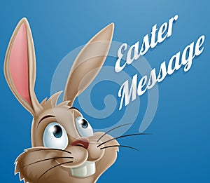 Cartoon Easter Bunny Message