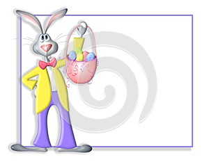 Cartoon Easter Bunny Rabbit Border