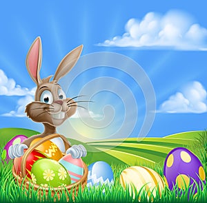 Cartoon Easter Bunny Scene