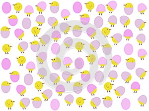 Cartoon easter chicks
