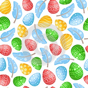Cartoon easter day seamless pattern