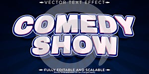 Cartoon editable text effect, editable show and animated text style