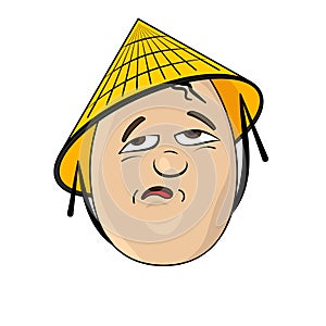 Cartoon Egg Face Character