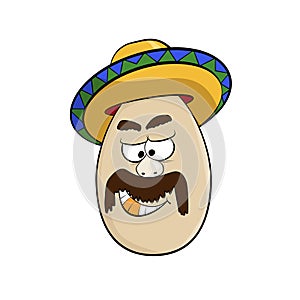 Cartoon Egg Face Character photo