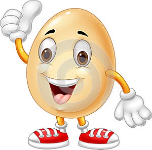 Cartoon egg giving thumb up